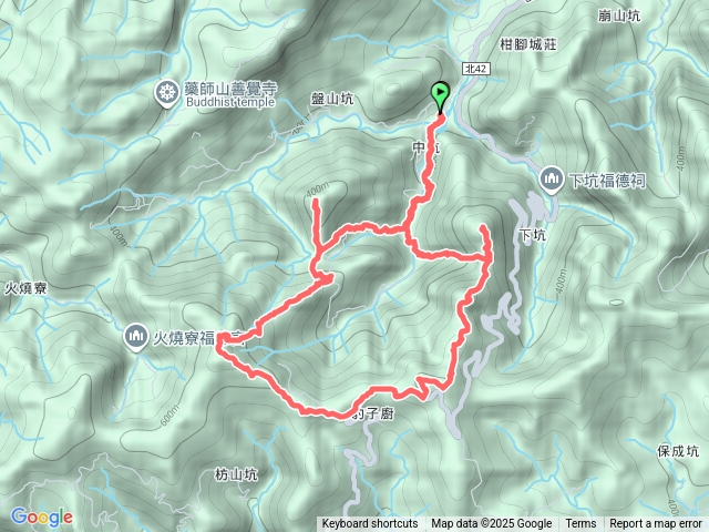 新北雙溪區中坑西山、枋山坑山、北豹子廚山、中坑東山四峰P型連走