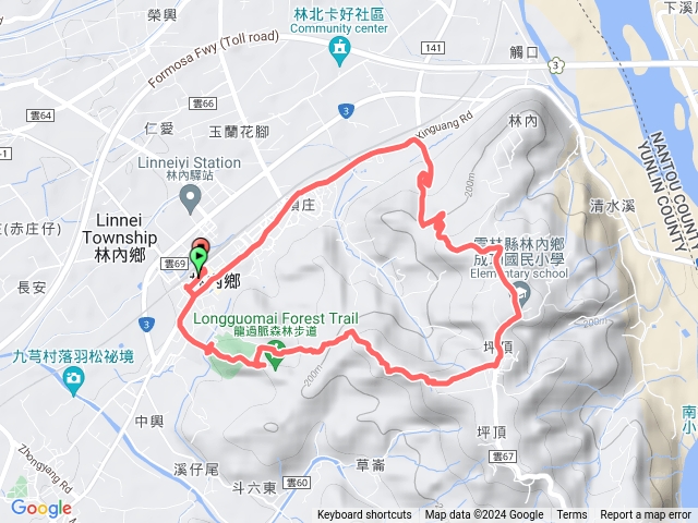 林內龍過脈O型走一圈