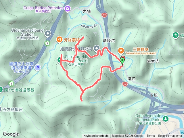 基隆七堵區中埔山-港口山-石象山-石獅山O型走預覽圖