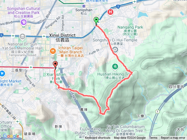 久五峰南港山拇指山象山縱走預覽圖