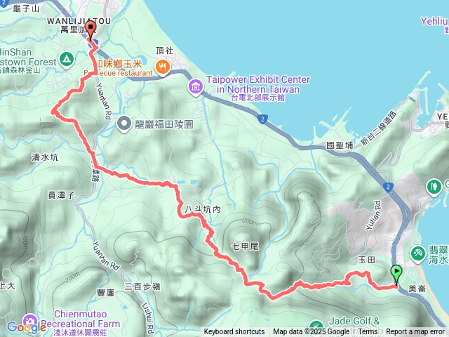 2025.11.29萬里玉田古道～八斗坑內古道～八斗山保線路～芎蕉坪古道～磺潭社區～加投山稜線路～大鵬里站