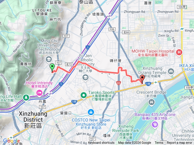 2024/12/13泰山至新莊上班💼健走