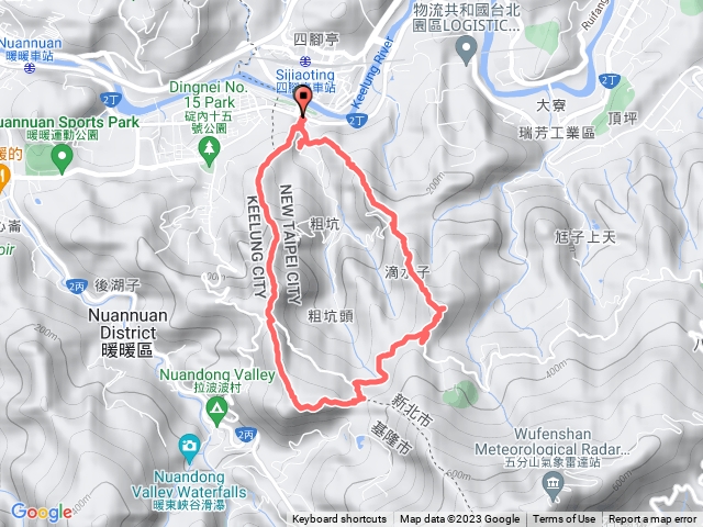 20230806瑞芳四腳亭粗坑口尖碇內尖碇內砲台龍門山粗坑頭山滴水山O型