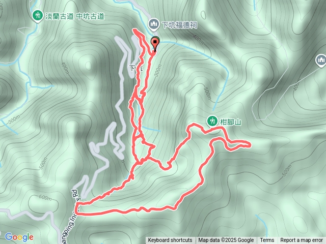 1141016下坑古道左線-柑腳山-柑腳山腰古道-黃德公-下坑古道右線O型