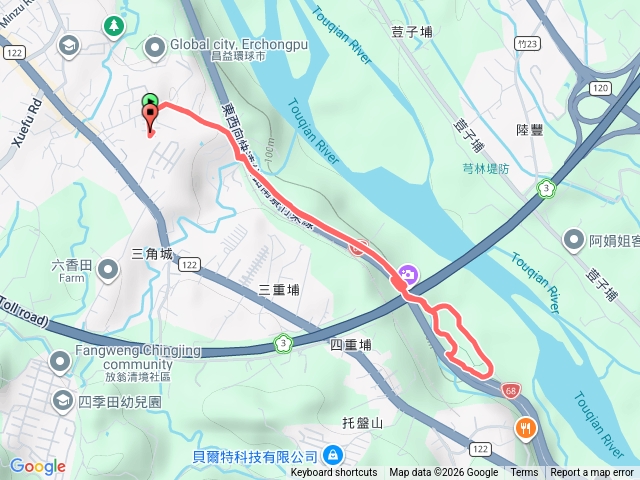 三重前往竹東環保公園附近路線