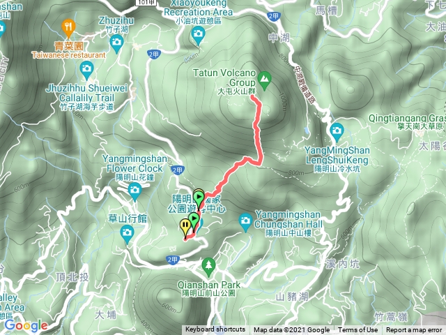 苗圃上七星山主峰來回