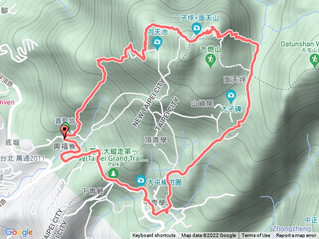 興福寮-向天池山-向天山-面天山-清天宮-興福寮