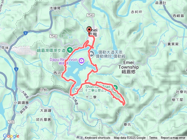 峨眉湖環湖步道O型預覽圖