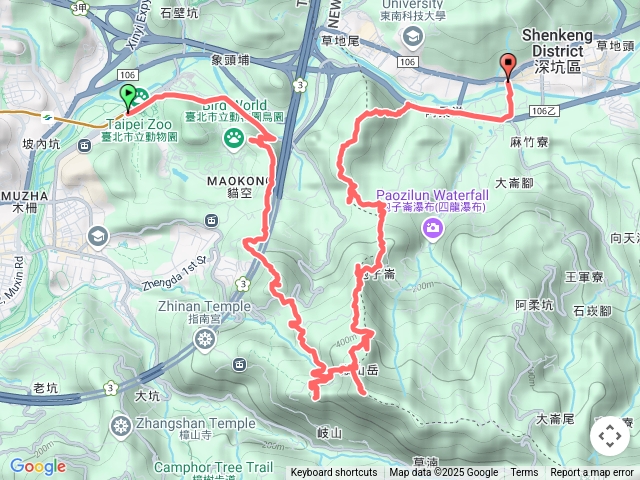 魚猴縱走13連峰（動物園捷運站-大前坑山-猴山坑山-猴山坑古道-祥光寺後山-金頭山-東峰-猴山岳西峰-猴山岳前峰-主峰-北峰-北北峰-魚衡山南南峰-南峰-主峰-深坑老街）