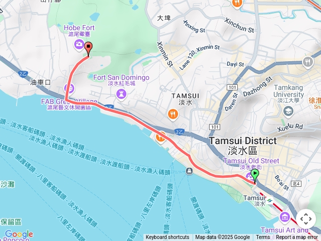 淡水捷運站－台灣高爾夫球俱樂部(老淡水)