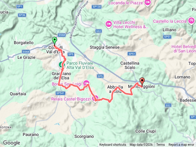 Via Francigena D2: Colle di Val d’Elsa-Monteriggionni