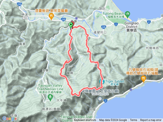 貢寮根帝宮、龍字碑、灣坑頭山、虎字碑、遠望坑山（2M走山）預覽圖