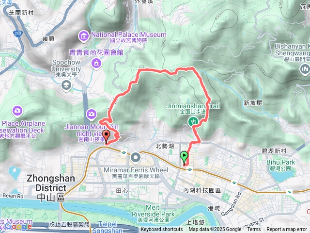 西湖站-金面山-劍南蝶園