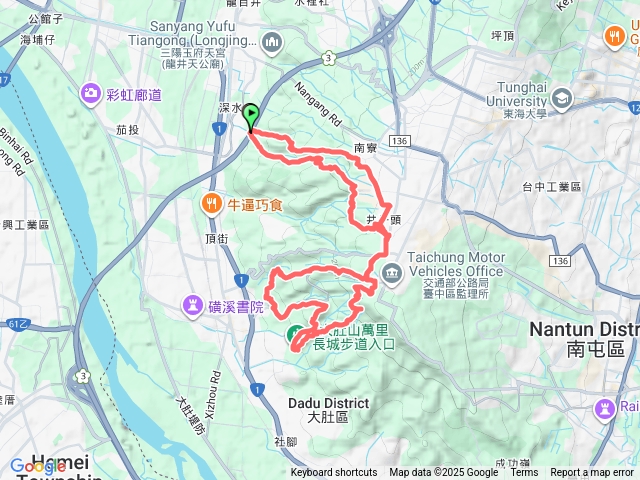 竹坑南寮步道瑞井步道大肚環保公園萬里長城步道預覽圖