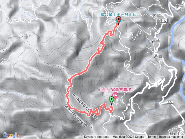 鵝公髻山步道(山上人家上等一登山口下）