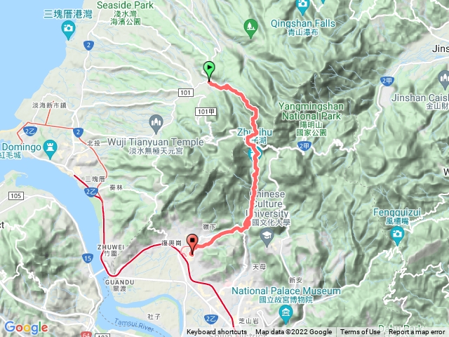 20220313翻山越嶺吃蚵仔煎(龜子山橋-小觀音山-竹子湖-北投)