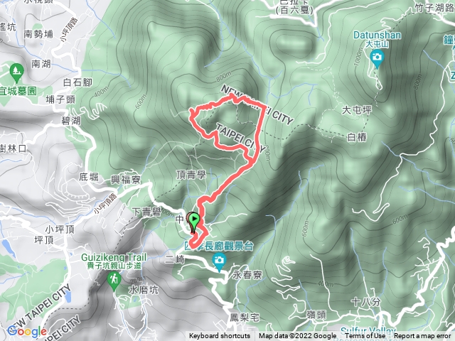 清天宮－向天湖－向天山－面天山－面天坪O型縱走