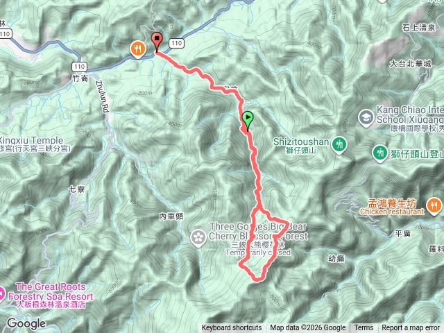 安坑觀音寺-鹿母潭-長城溪水路上竹坑山-竹坑北峰（順訪瀑布、大象樹）p型+鹿母潭焦炭窯