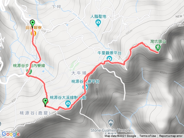 桃源谷步道內寮線，田邊聊寮，福德山，人腦聖地，灣坑頭山