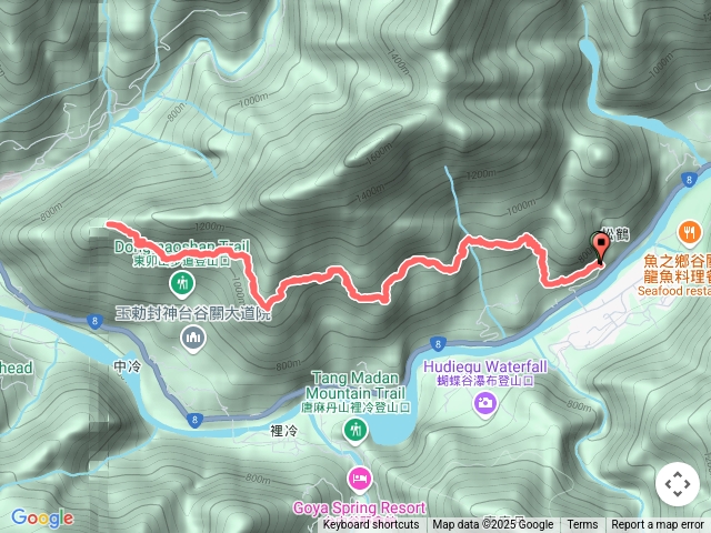 谷關松鶴橋對面鐵塔旁德芙蘭生態+德芙蘭步道原路往返