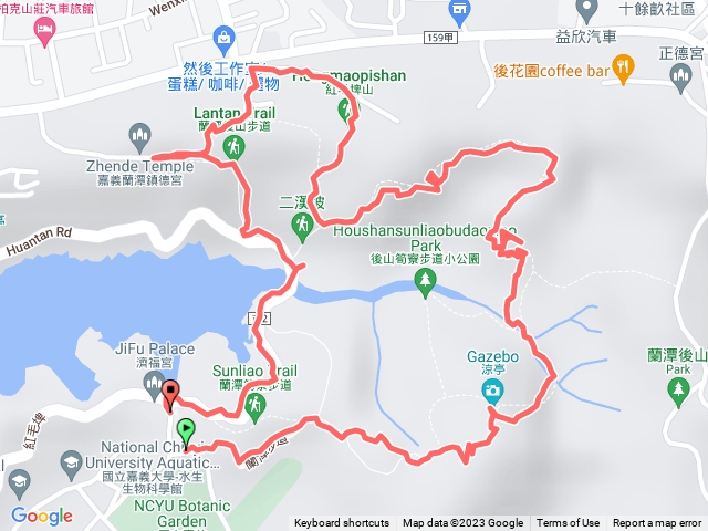 【蘭潭後山步道O形環繞+紅毛埤山+山子頂山】