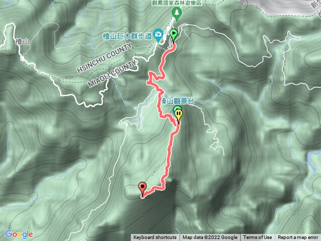 2022.8.6 觀霧-榛山三角點