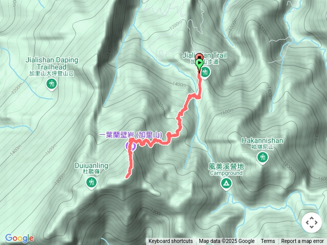 加里山鹿場原路來回
