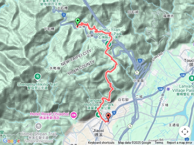 20250501坪林-山林站-四堵古道-567峰-湖底嶺-石牌縣界公園-跑馬古道-礁溪車站