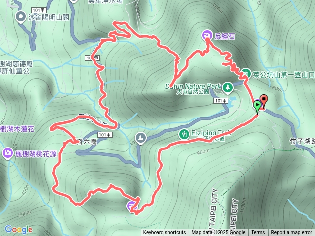 陽明山國家公園(新北轄區)登山行程 : 巴拉卡四秀O型縱走。(二子山東.西峰、烘爐山、百拉卡山(枕頭山)、菜公坑山)