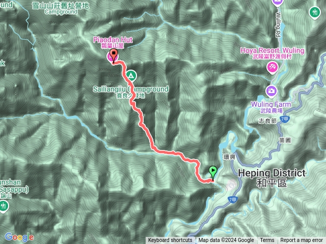 志佳陽-希瑪登山口-飄簞山屋