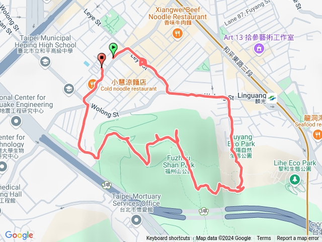 富陽濕地公園福州山O圈健走預覽圖