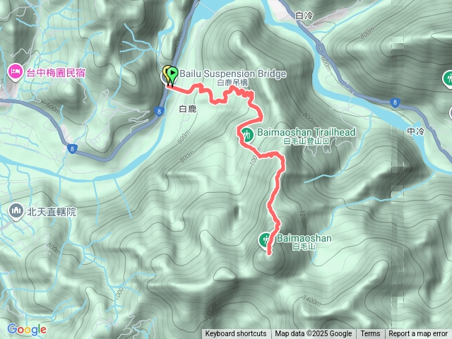 白毛山-白鹿吊橋