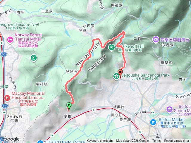 忠義山、貴子坑親山步道預覽圖