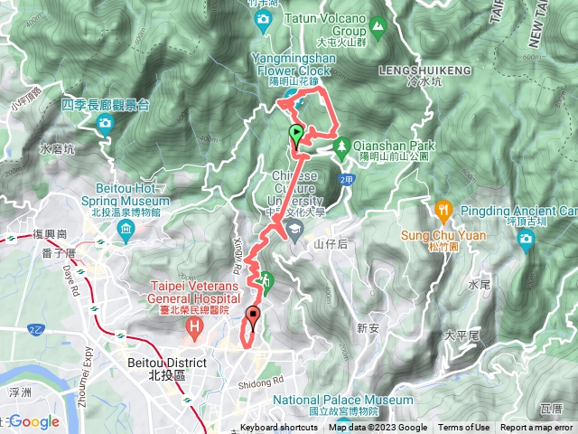 陽明山公車總站到天母