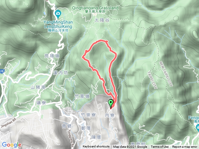 內寮古道-竹篙山南峰-松石草原-195高地-忘憂草原-竹篙山-擎天崗-瑪礁古道