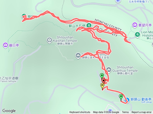 輔天宮經勸濟堂到獅頭山三角點