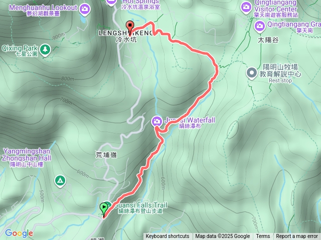 絹絲瀑布步道至冷水坑遊客中心