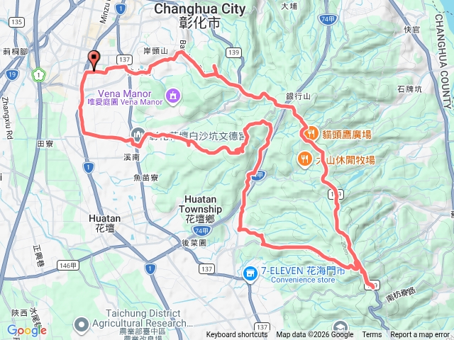 彰化，花壇繞一圈