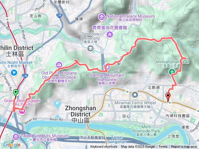 劍湖縱走（劍潭>西湖）