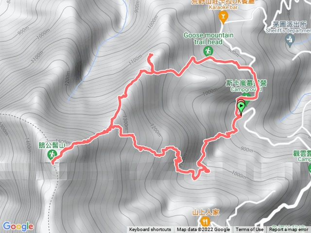 2022.04.05雲霧步道登山口-鵝公髻山-第二登山口-雲霧步道登山口