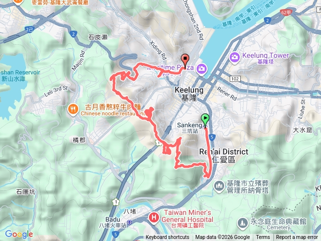 獅球嶺東西炮台山群峰-獅球嶺池-劉銘傳隧道北口-紅龍山東南峰-紅龍山主峰-蚵殼港山預覽圖