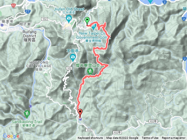 金瓜石經茶壺山、半屏山、燦光寮古道到牡丹車站