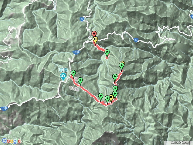 奇萊北壁下屏風山