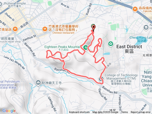 十八尖山主東西峰-清大蝴蝶園-O繞