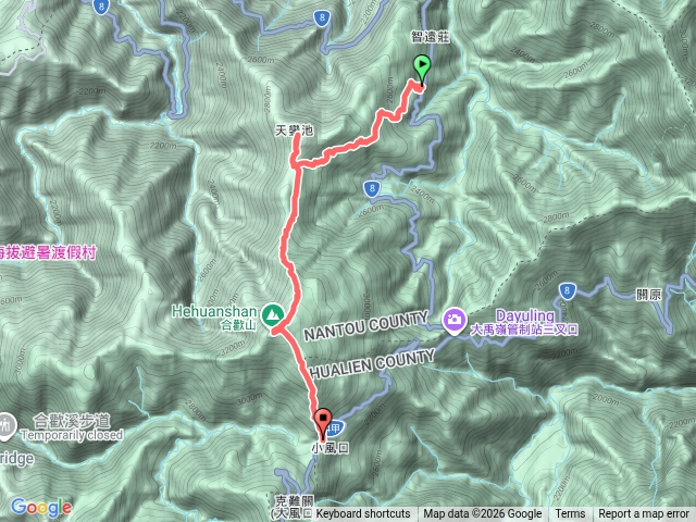 武法奈尾山縱走合歡山北峰
