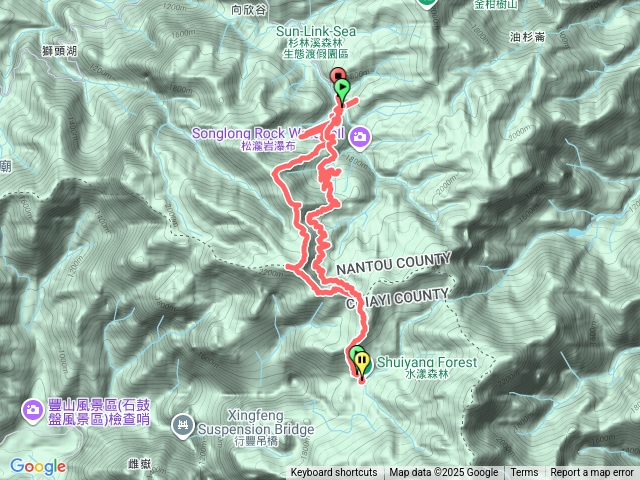 杉林溪上鹿屈山至水漾森林