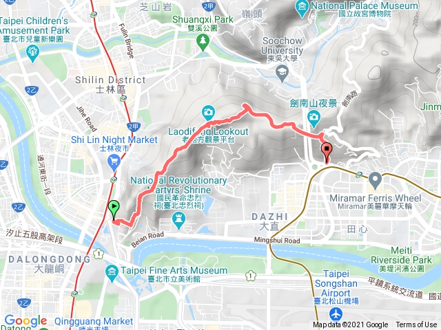 劍潭站到雞南山