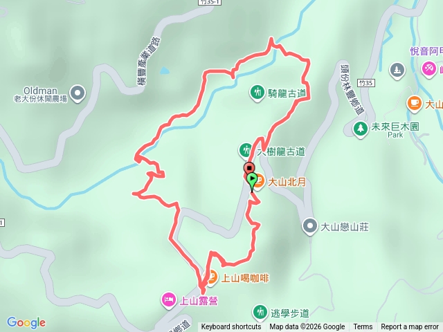 新竹 橫山 逃學古道 騎龍古道 O形預覽圖