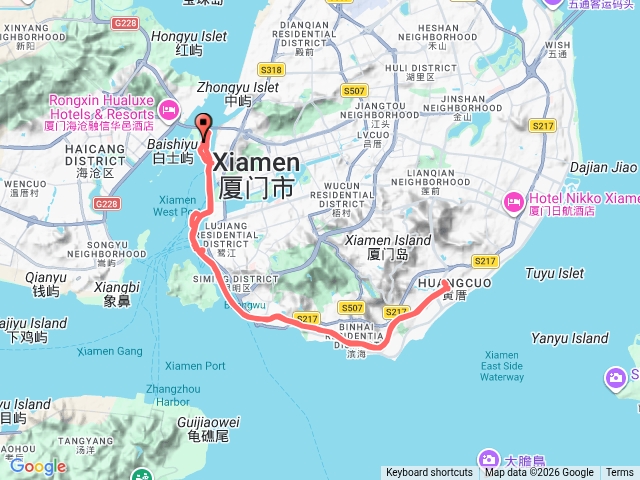 2026.03.19廈門觀光旅遊巴士軌跡