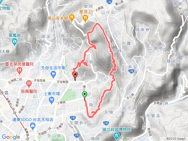 玉稠湖山、下竹林山、天母山古道